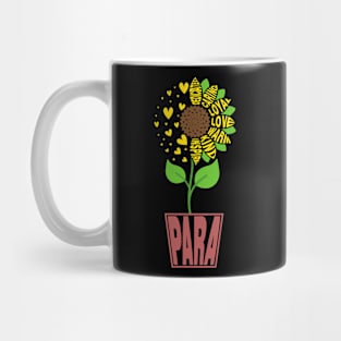 Paraprofessional Para Teacher Sunflower Mug